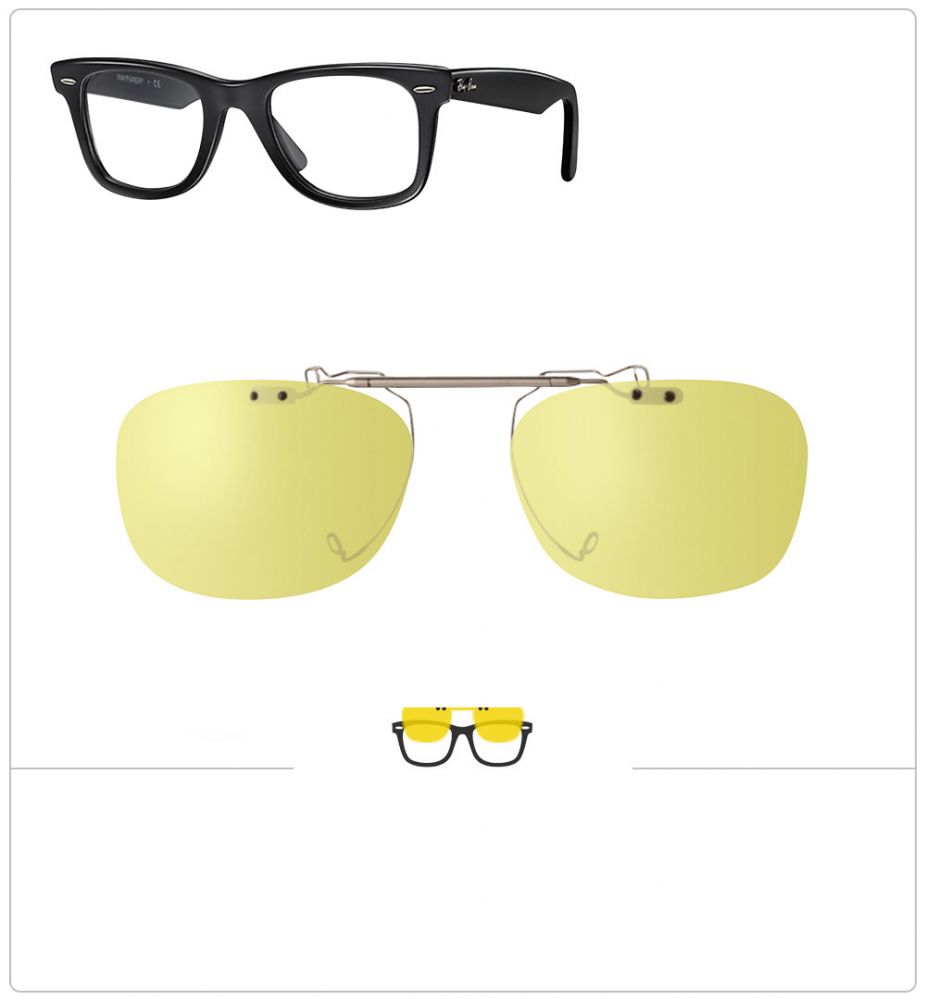 clipon-sunglasses for Ray-Ban JUNIOR WAYFARER-49mm
