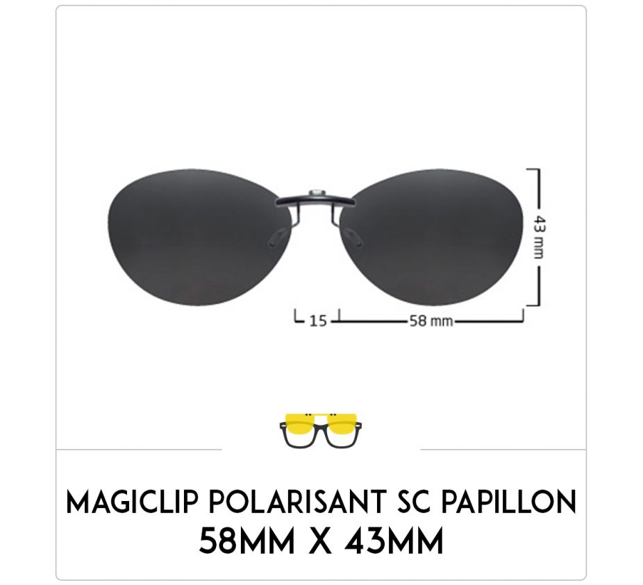 Magiclip SC PAPILLON- Polarisant - 58mm x 43mm