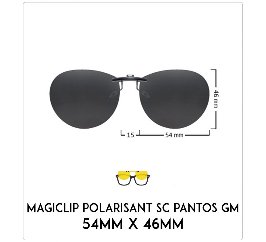 Magiclip SC PANTOS GM- Polarisant - 54mm x 46mm