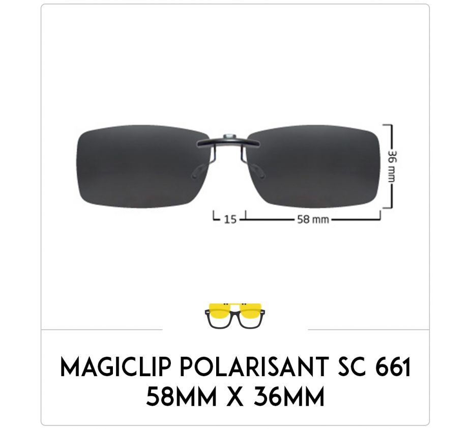 Magiclip SC 661- Polarisant - 58mm x 36mm