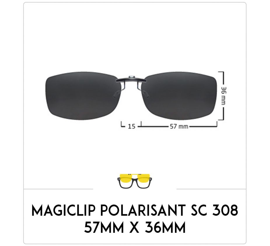 Magiclip SC 308 - Polarisant - 57mm x 36mm