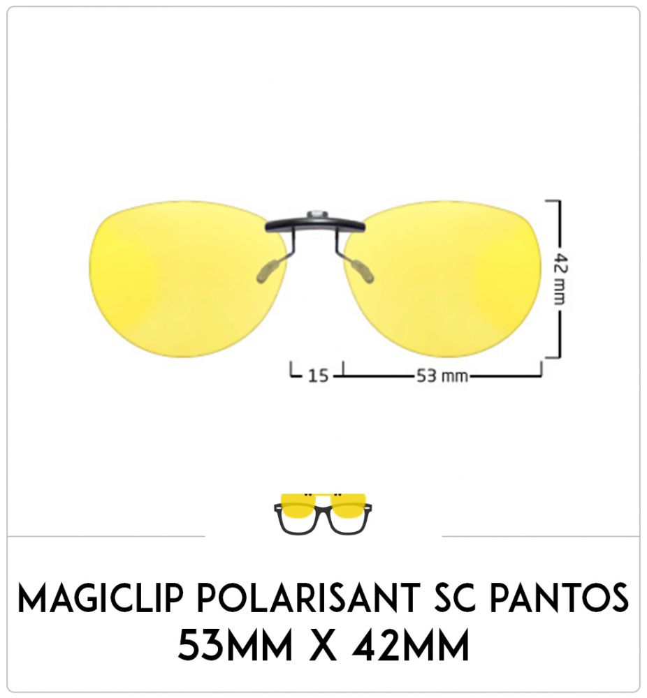 Magiclip SC PANTOS- Polarisant - 53mm x 42mm