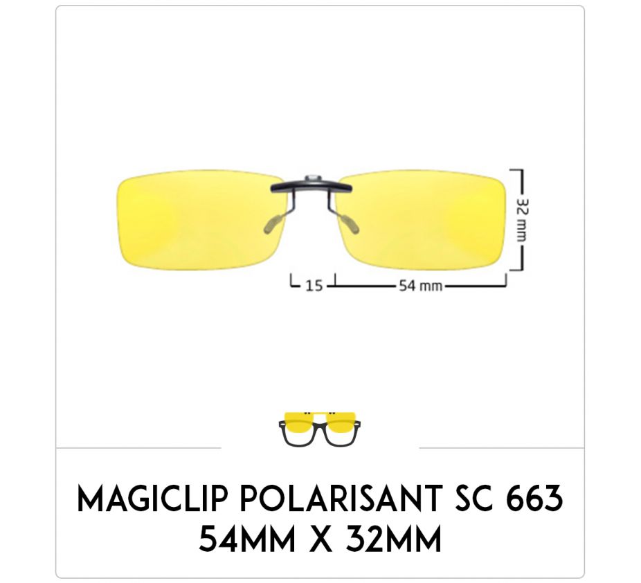 Magiclip SC 663- Polarisant - 54mm x 32mm