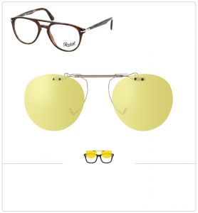 Compatible clipon-sunglasses for PERSOL 3160V-52mm
