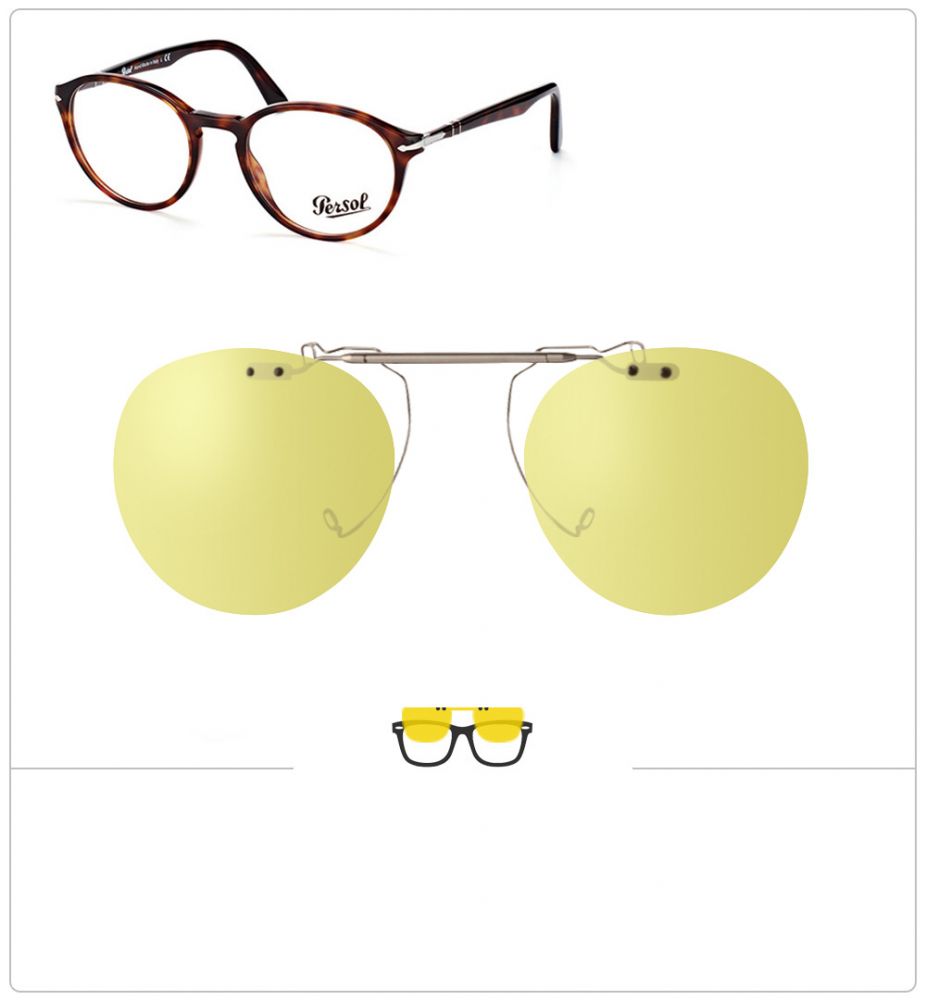 Compatible clipon-sunglasses for PERSOL 3162V-50mm