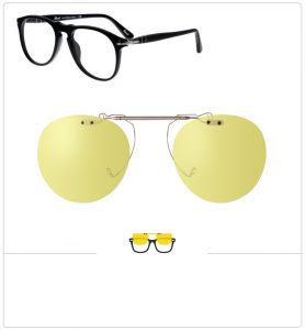 Compatible clipon-sunglasses for PERSOL 9649V-50mm