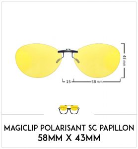 Magiclip SC PAPILLON- Polarisant - 58mm x 43mm