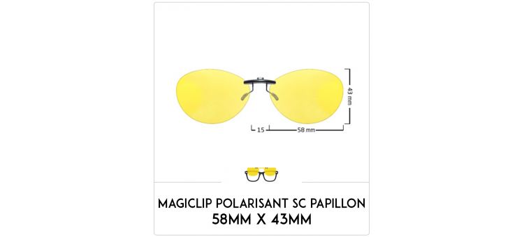 Magiclip SC PAPILLON- Polarisant - 58mm x 43mm