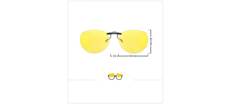 copy of Compatible clipon-sunglasses for Ray-Ban 3532V-47mm