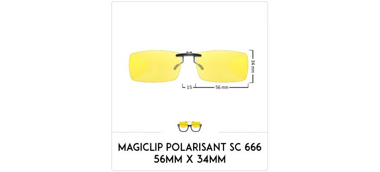 Magiclip SC 666- Polarisant - 56mm x 34mm