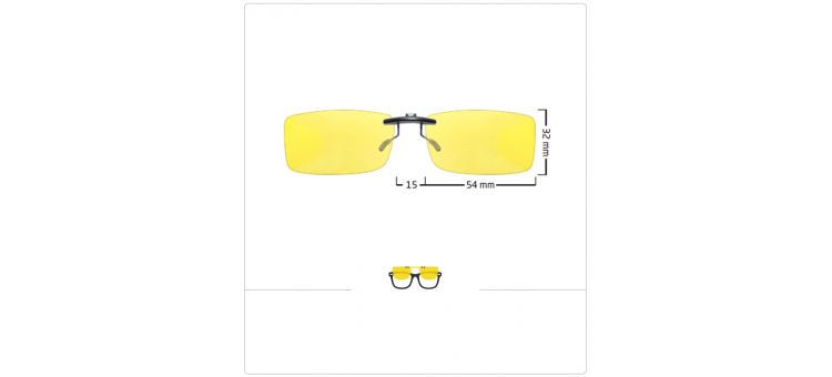 copy of Compatible clipon-sunglasses for Ray-Ban 3532V-47mm