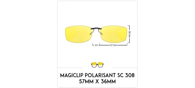 Magiclip SC 308 - Polarisant - 57mm x 36mm