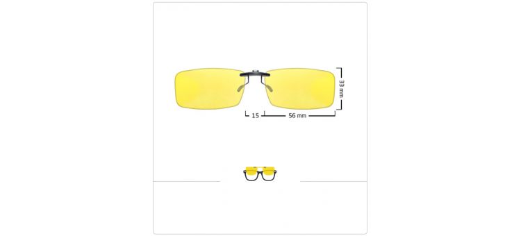 copy of Compatible clipon-sunglasses for Ray-Ban 3532V-47mm