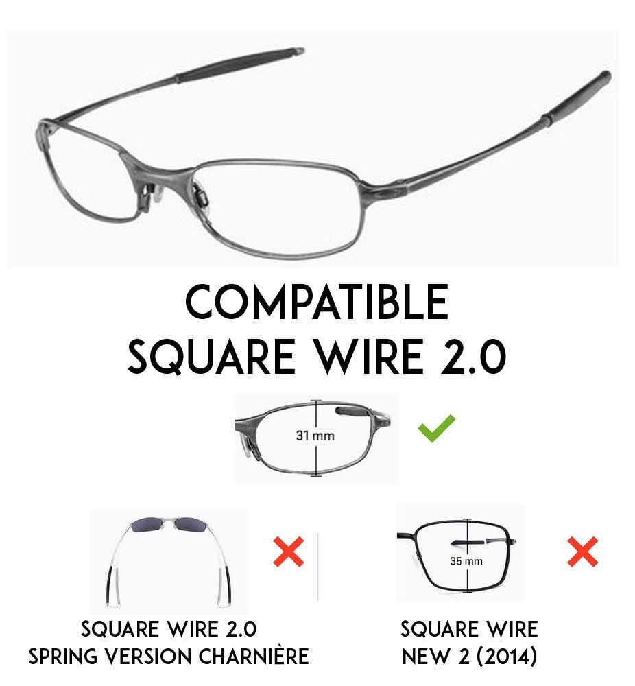 square wire lenses