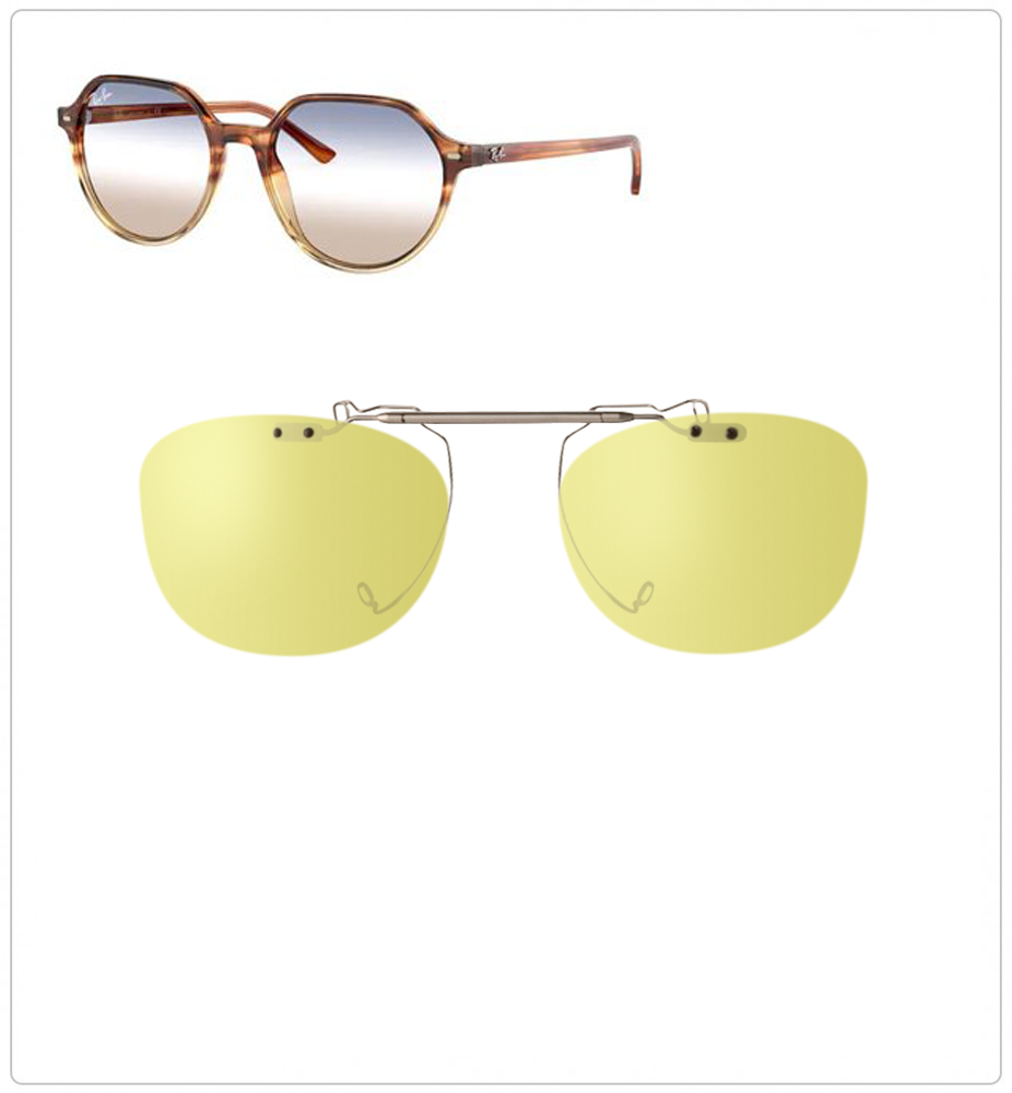 Compatible clipon-sunglasses for Ray-Ban 2195 Thalia - 53mm