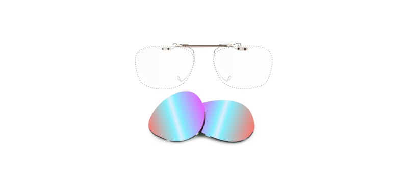 Custom Clip On Sunglasses Cesar flip-up