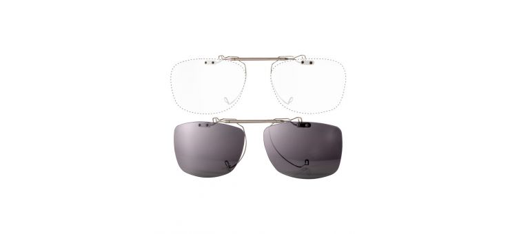 Clip Solaire surlunettes de soleil gris Facy