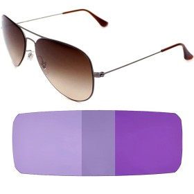 Compatible replacement lenses for RAY-BAN Aviator Flat Metal - RB3513 - 56mm