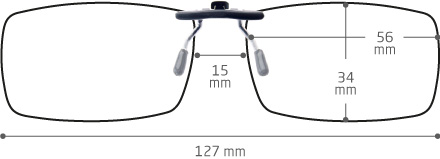 Magiclip Clip solaire petit rectangle SC 666 Polarisant